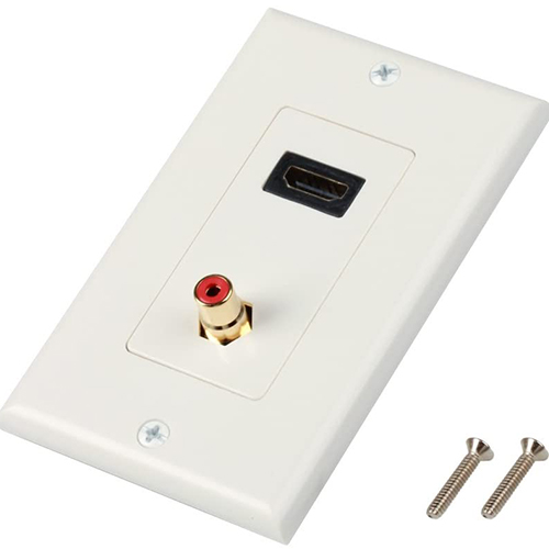 HDMI 3RCA veggplata