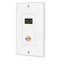 HDMI og COAX veggplata
